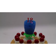 small 8 candls Rose lotus birthday music cake candle